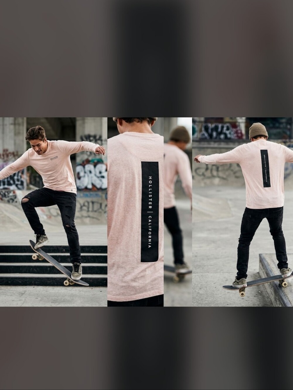 NWT Hollister California Long Sleeve T Shirt Mens M 90s Y2K Skater Skateboard #9